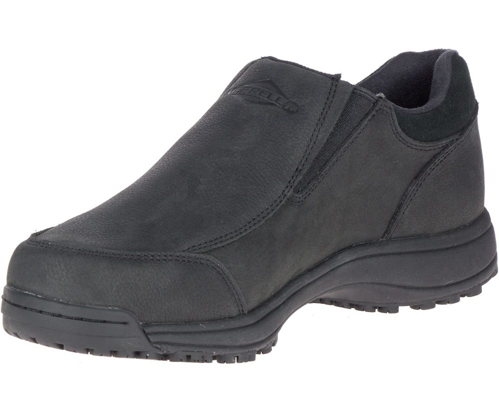 Merrell Slip Ons Męskie Czarne - Sutton Moc Ac+ Pro - 047316-YMJ